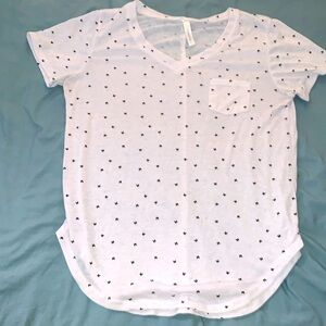 White and Black Butterfly Shirt